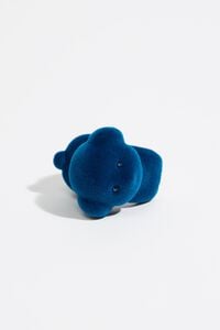 Blue flocked dog ring