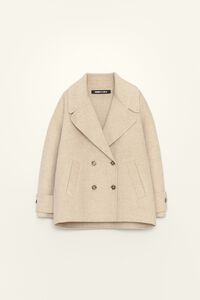 Ivory double-face short coat