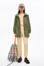 Short khaki nylon trench Short khaki nylon trench