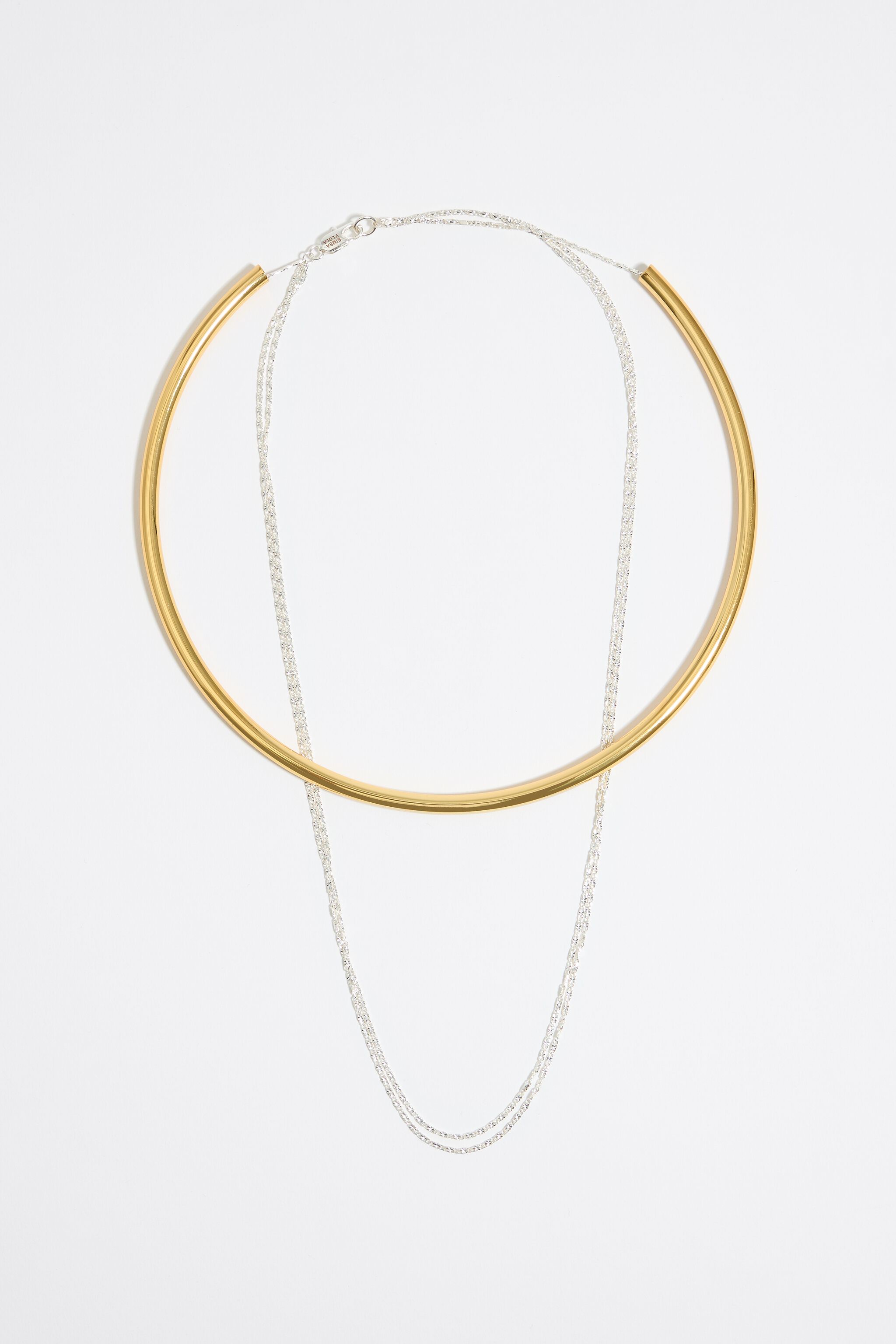 Choker and silver chain