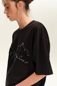 Black stones oversize T-shirt