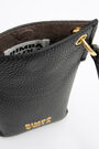 Black leather phone minibag Black leather phone minibag