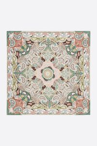 Grey kaleidoscope paisley scarf