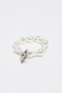 Silver padlock heart pearl bracelet Silver padlock heart pearl bracelet