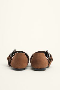 Tan suede ballerina