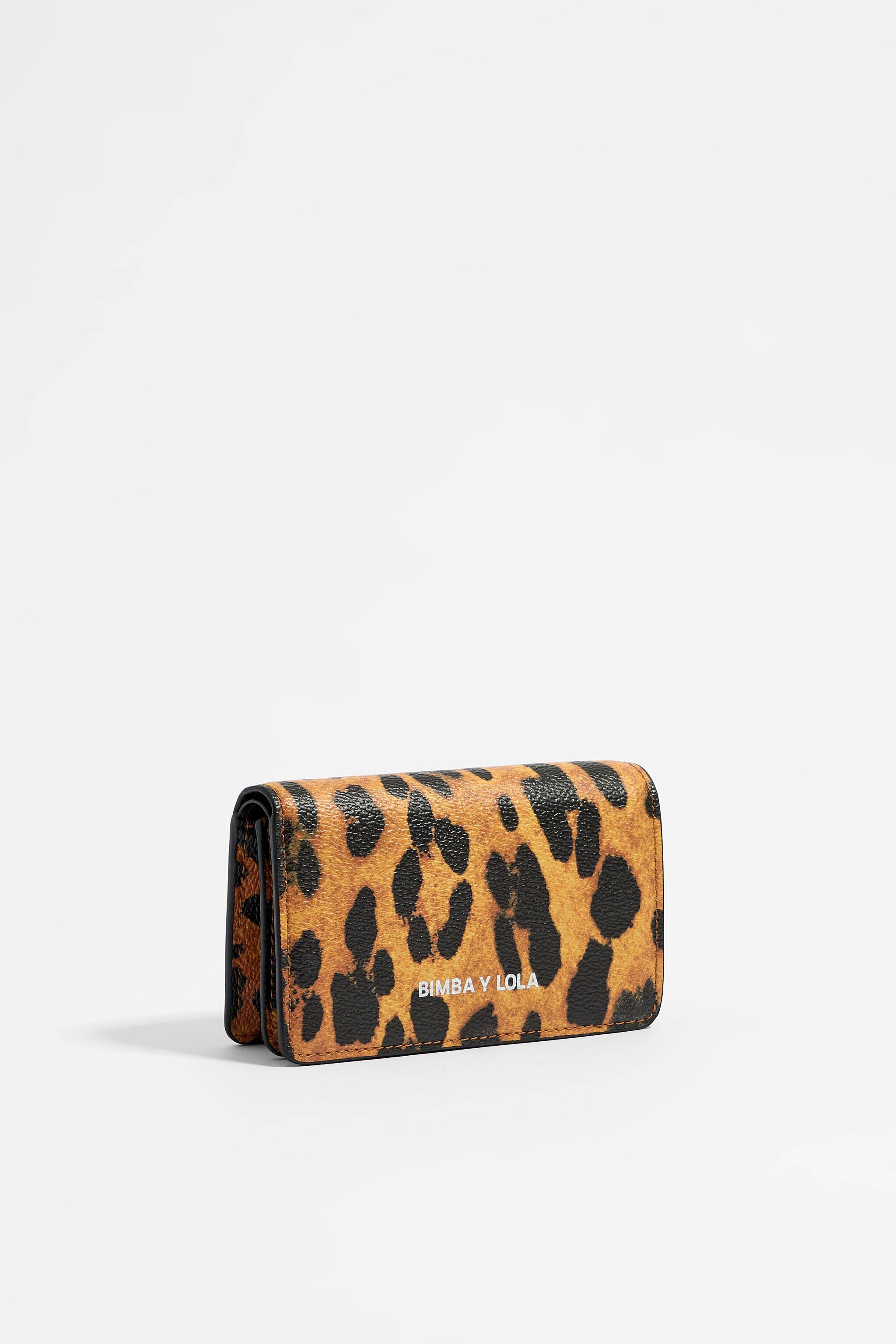 Leopard flap purse