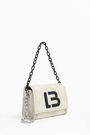 S stone padded nylon flap bag S stone padded nylon flap bag