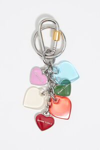 silver hearts key ring