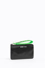 M black leather flat coin purse M black leather flat coin purse