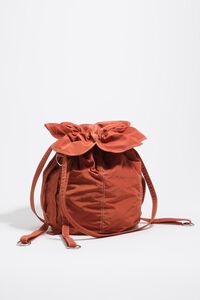 Burnt orange woven large P&eacute;talo bag