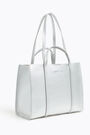 Silver leather shopper bag Silver leather shopper bag