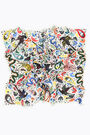 White animals paisley scarf White animals paisley scarf