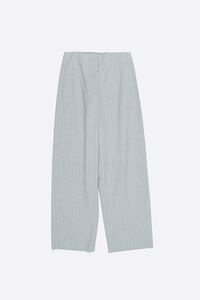 Light blue striped darted trousers