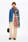 Animal print jacquard shawl Animal print jacquard shawl