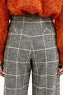 Grey chequered coulotte trousers Grey chequered coulotte trousers