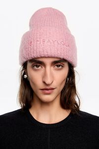 Pink knit hat