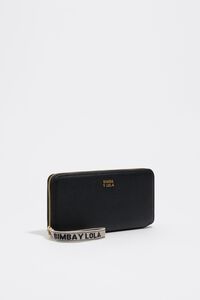Large black leather horizontal wallet