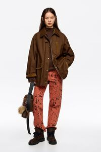 STRAIGHT - Brown Lynx denim trousers