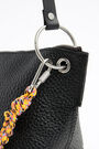 M black leather trapezium crossbody bag M black leather trapezium crossbody bag