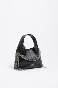 Small black leather Party Paper bag