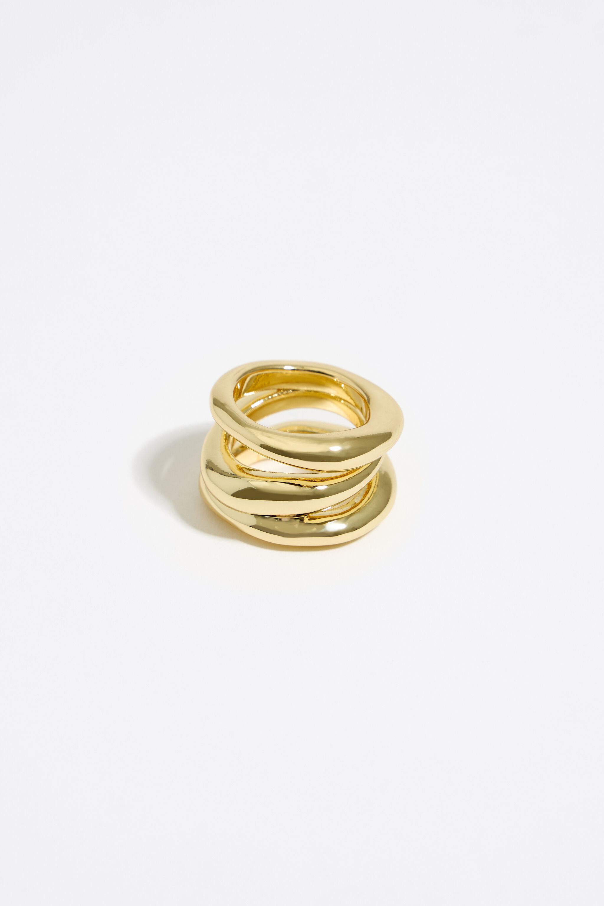 Gold three band ring