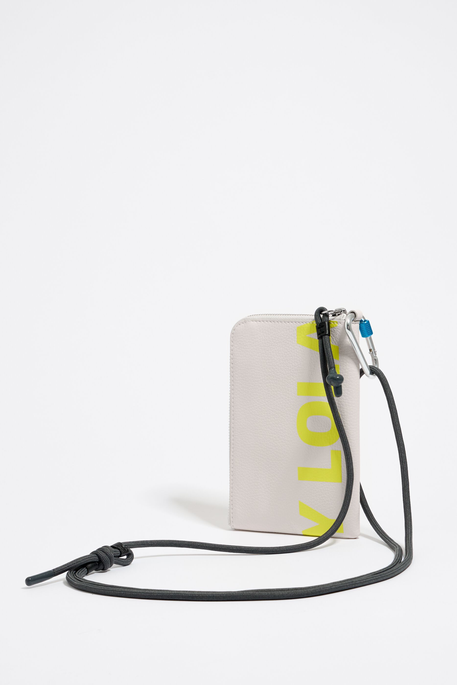 Off white leather rectangular mini bag