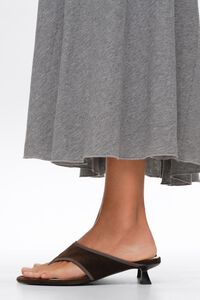 Brown suede heeled sandal