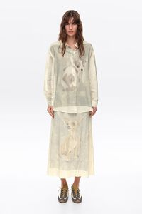 Camel Chihuahua A-line skirt