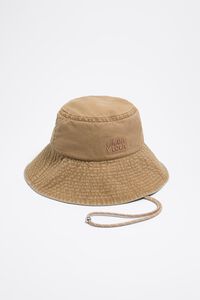 Camel washed cotton hat