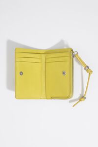 Lemon leather compact purse