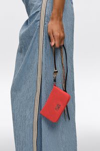 Small pomegranate nylon purse