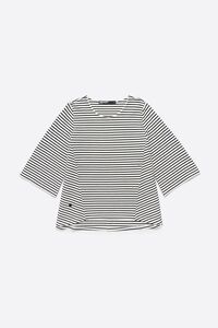 Striped ponte di roma T-shirt Striped ponte di roma T-shirt
