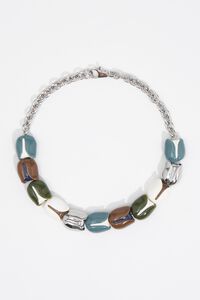 Silver tulip chain necklace