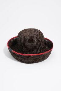 Chocolate raffia hat