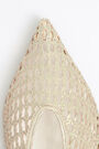 Gold woven ballerina shoe Gold woven ballerina shoe