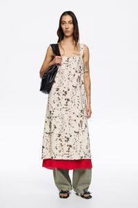 Ivory Lynx contrast hem straight cut dress Ivory Lynx contrast hem straight cut dress