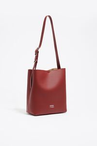 Medium rust red leather Carlino bag