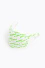 Neon green logo face mask Neon green logo face mask