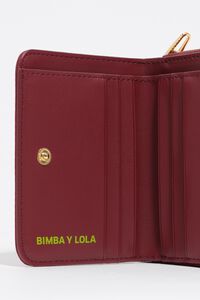Burgundy nylon flap purse