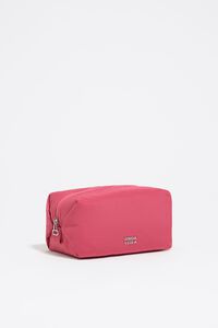 Large dark pink nylon make-up case