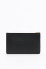 Black leather flat make-up case Black leather flat make-up case