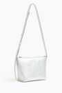S silver leather trapezium crossbody bag S silver leather trapezium crossbody bag