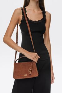 Chestnut leather Chihuahua mini slouch bag