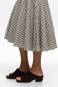 Brown suede heeled sandal