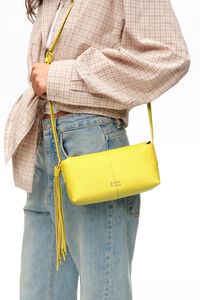 Lemon leather mini crossbody bag