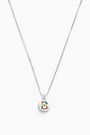 Letter B short silver necklace Letter B short silver necklace