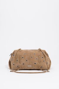 Medium beige suede studded Lolita bag