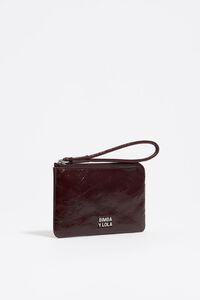 Small chestnut leather coin purse