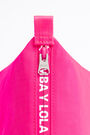 L neon pink nylon trapezium make-up case L neon pink nylon trapezium make-up case