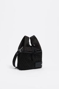 Charcoal nylon mini Paper bag